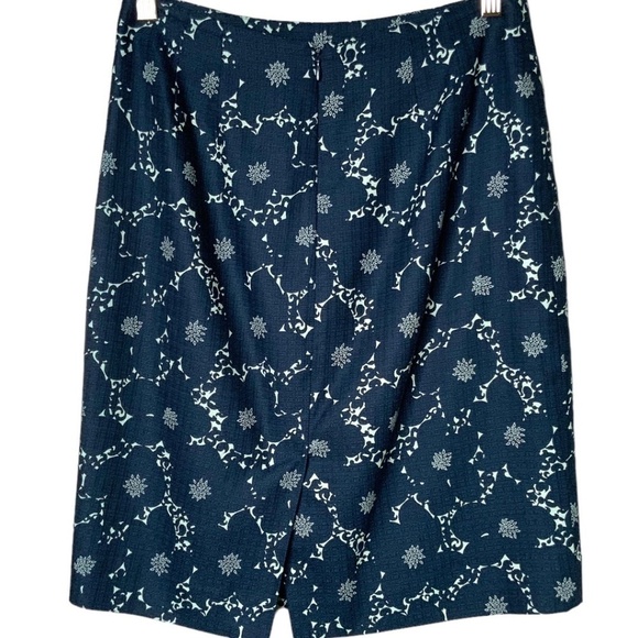 ANN TAYLOR LOFT Silk / Cotton Blend Fully Lined A-Line Knee Length Skirt US Sz 4 - Picture 3 of 8